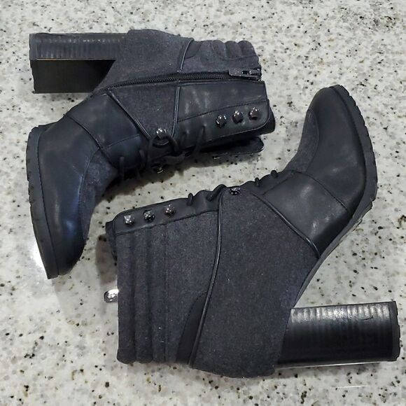 Antonio Melani womans, leather, wool heeled boots, Nwot, size 10 - Picture 5 of 10